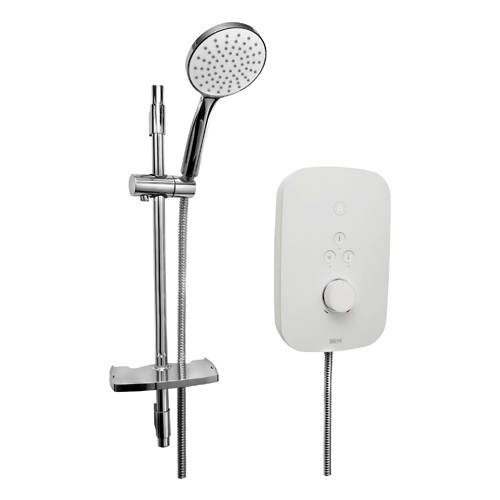 Larger image of Bristan Solis Thermostatic Electric Shower 8.5kW (White).