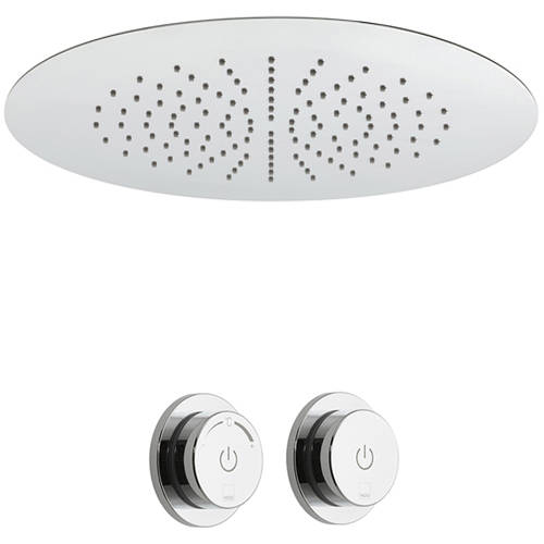Larger image of Vado Sensori SmartDial Thermostatic Shower With Round Head & Remote.
