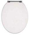 Click for Woodlands Toilet Seat with brass bar hinge (Gloss White)