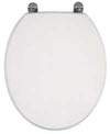 Click for Woodlands Toilet Seat with chrome hinges (Gloss White)