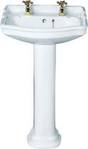 Click for Avoca Classique 2 Tap Hole Cloakroom Basin and Pedestal.