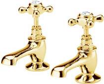 Click for Hudson Reed Topaz Basin taps (Pair, Antique Gold)