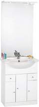 Click for daVinci 650mm Contour Vanity Unit with ceramic basin, mirror and lights.