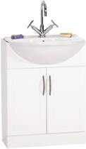 Click for daVinci 610mm White Vanity Unit with Monte Carlo  semi-recess basin.
