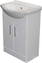 Click for Roma Furniture 550mm White Vanity Unit, Ceramic Basin, Fully Assembled.