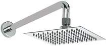 Component Square sheer fixed shower head and arm.
