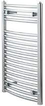 Click for Towel Rails Curved heated towel rail (chrome). 500x760mm. 1390 BTU.