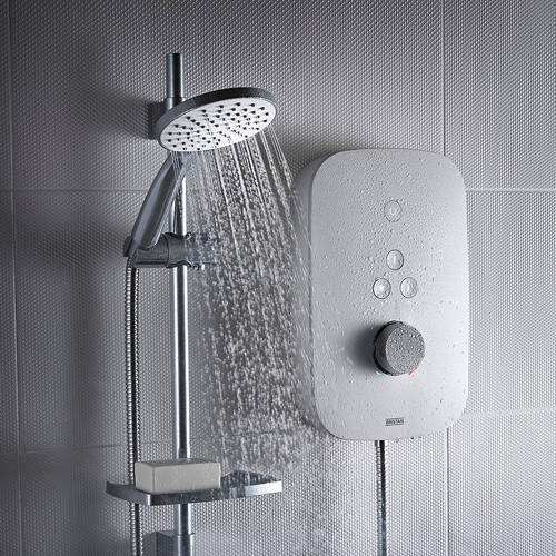 Example image of Bristan Solis Thermostatic Electric Shower 8.5kW (White).
