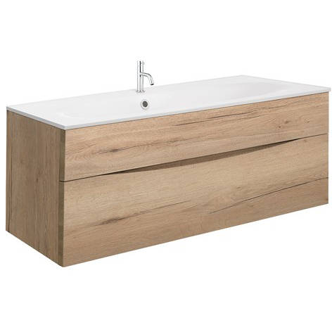 Larger image of Crosswater Glide II Vanity Unit With White Cast Basin (1000, Windsor Oak, 1TH).