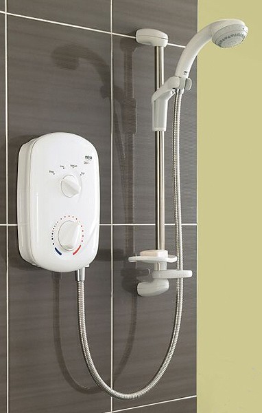 Larger image of Mira Zest 7.5kW Electric Shower In White & Chrome.
