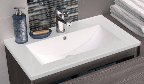 Example image of HR Urban 600mm Wall Vanity With 600mm WC Unit & Basin 2 (Grey Avola).