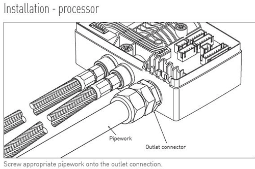 Technical image of Vado Sensori SmartDial Thermostatic Shower & Slide Rail Kit (1 Outlet).