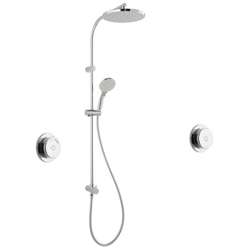Larger image of Vado Sensori SmartDial Thermostatic Shower With Rigid Riser & Remote.