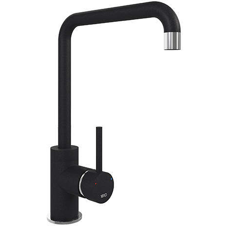 1810 Purquartz Cascata Kitchen Tap (Metallic Black & Chrome).