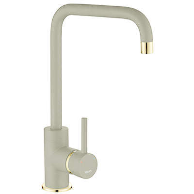 1810 Purquartz Cascata Kitchen Tap (Concrete & Gold Brass).