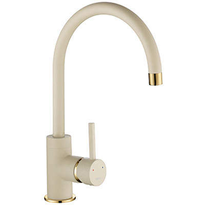 1810 Purquartz Courbe Kitchen Tap (Champagne & Gold Brass).