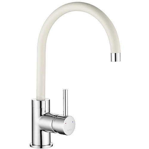 1810 Purquartz Courbe Duo Kitchen Tap (Chrome & White).