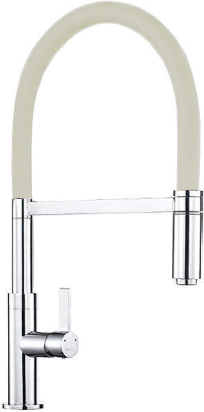 1810 Spirale Single Lever Rinser Kitchen Tap (Chrome & Latte).