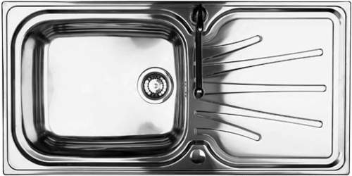 Astracast Sink Korona 1.0 bowl polished stainless steel kitchen sink.