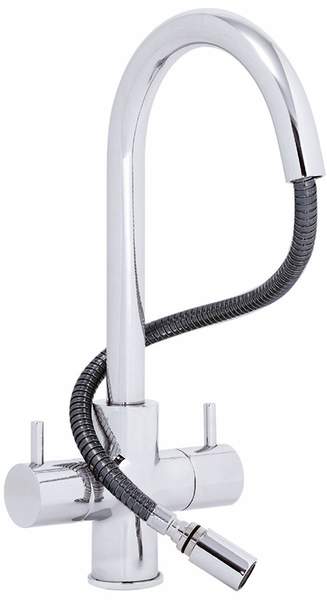 Astracast Contemporary Shannon 421 mono kitchen mixer tap, pull out rinser.