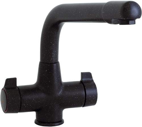 Astracast Contemporary Targa kitchen mixer tap. Smokestone black colour.