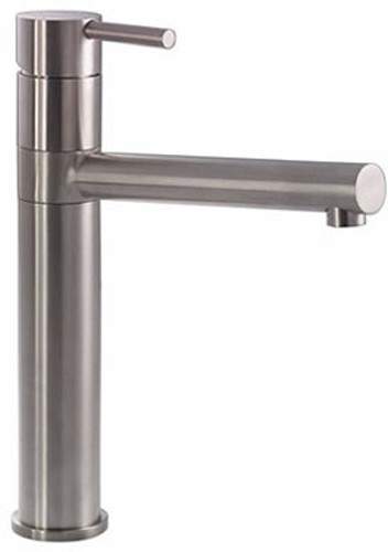 Abode Ignus Tall Kitchen Tap With Swivel Spout (Stainless Steel).