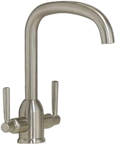 Abode Tate Monobloc Kitchen Tap With Swivel Spout (Brushed Nickel).