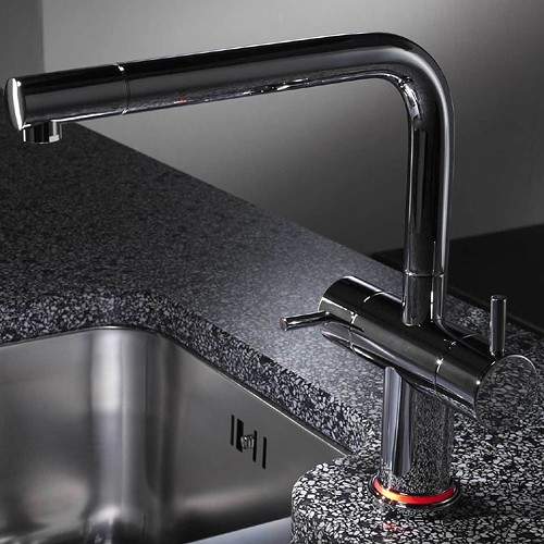 Abode Aurora Kitchen Tap With LED Temperature Indicator (Chrome).