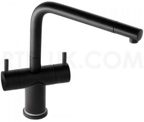 Abode Aurora Kitchen Tap With LED Temperature Indicator (Matt Black).