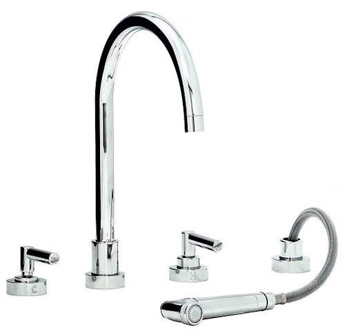 Abode Atlas 4 Hole Kitchen Tap With Spray (Chrome).