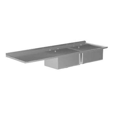 Acorn Thorn Catering Sink With LH Drainer & 2 Bowls 1800mm (S Steel).