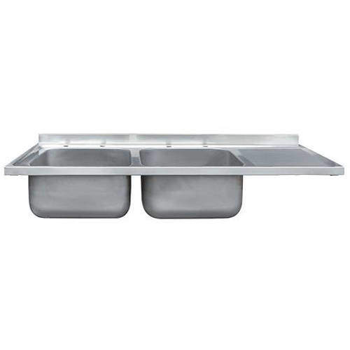 Acorn Thorn Catering Double Bowl Sink With RH Drainer 1800mm (S Steel).