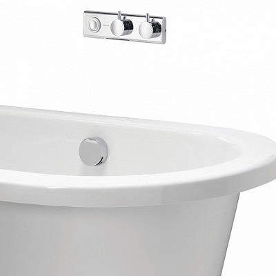 Aqualisa HiQu Digital Bath Valve Kit 10 & Overflow Bath Filler (Gravity).