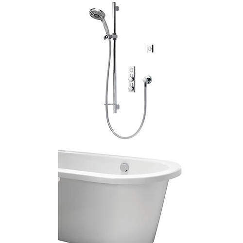 Aqualisa HiQu Digital Bath Kit 20 With Shower Kit, Bath Filler & Remote (Gravity).