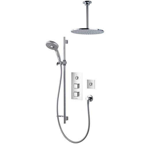 Aqualisa Infinia Digital Shower Pack 76 (Chrome Piazza Handles, HP).