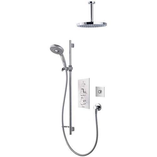 Aqualisa Infinia Digital Shower Pack 49 (Chrome & White Astratta Handles, GP).