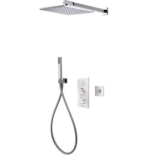 Aqualisa Infinia Digital Shower Pack 61 (Chrome & White Astratta Handles, GP).