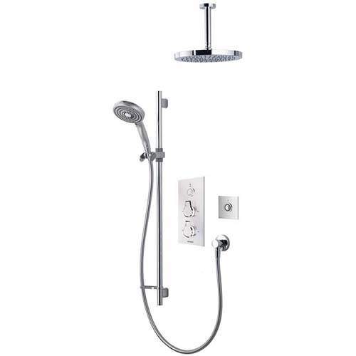 Aqualisa Infinia Digital Shower Pack 50 (Chrome & White Astratta Handles, HP).