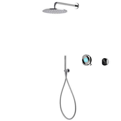 Aqualisa Q Smart Shower Pack 03BC With Remote & Black Accent (HP).