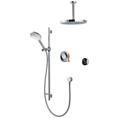 Aqualisa Q Smart Shower Pack 12OR With Remote & Orange Accent (Gravity).