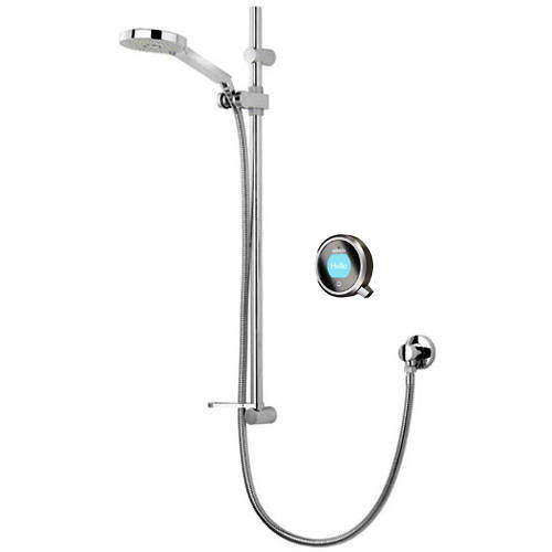 Aqualisa Q Q Smart 14P With Adjustable Slide Rail Kit & Pewter Acc (Gravity).