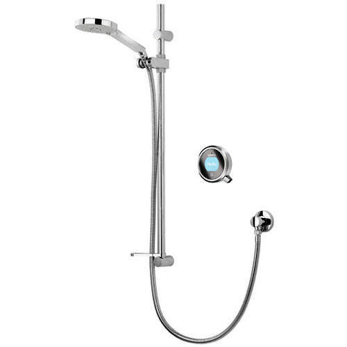 Aqualisa Q Q Smart 14W With Adjustable Slide Rail Kit & White Acc (Gravity).