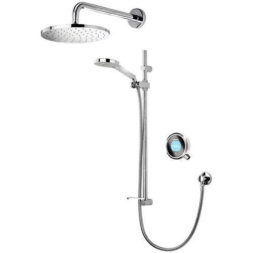 Aqualisa Q Q Smart 17W With Shower Head, Slide Rail & White Accent (HP).