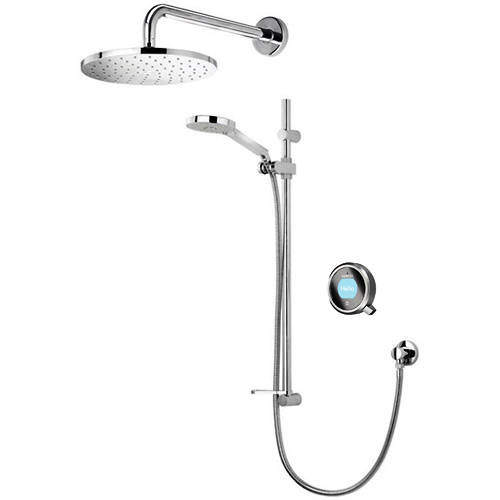 Aqualisa Q Q Smart 18GR With Shower Head, Slide Rail & Grey Acc (Gravity).