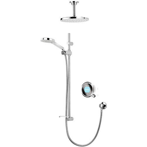 Aqualisa Q Q Smart 20W With Shower Head, Slide Rail & White Acc (Gravity).