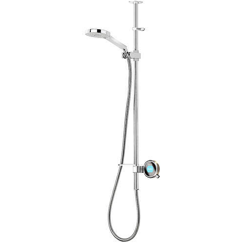 Aqualisa Q Q Smart 21N With Ceiling Fed Slide Rail Kit & Nickel Accent (HP).