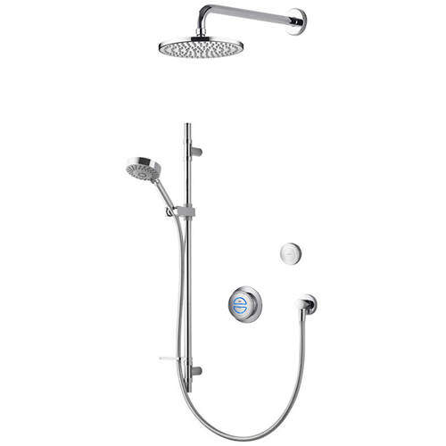 Aqualisa Rise Digital Shower With Remote, Slide Rail Kit & Fixed Head (GP).