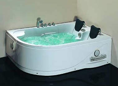 Crown Corner Whirlpool Bath. 1800x1200mm (Left Handed).