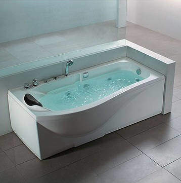 Crown Whirlpool Bath With Underwater Lights. 1700x740mm (Right Hand).
