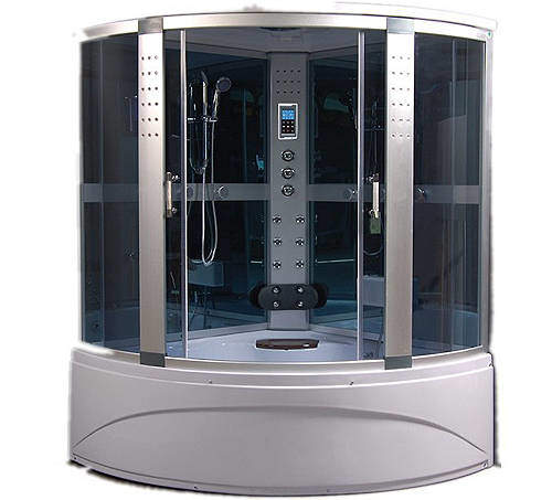 Crown Corner Steam Shower & Whirlpool Bath. 1500x1500mm.